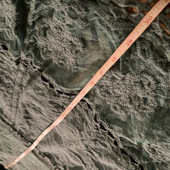 New OS BOHEMIAN CHIC GREEN XL Lace Crochet Tunic Cover-up/Top - Picture 9 of 11